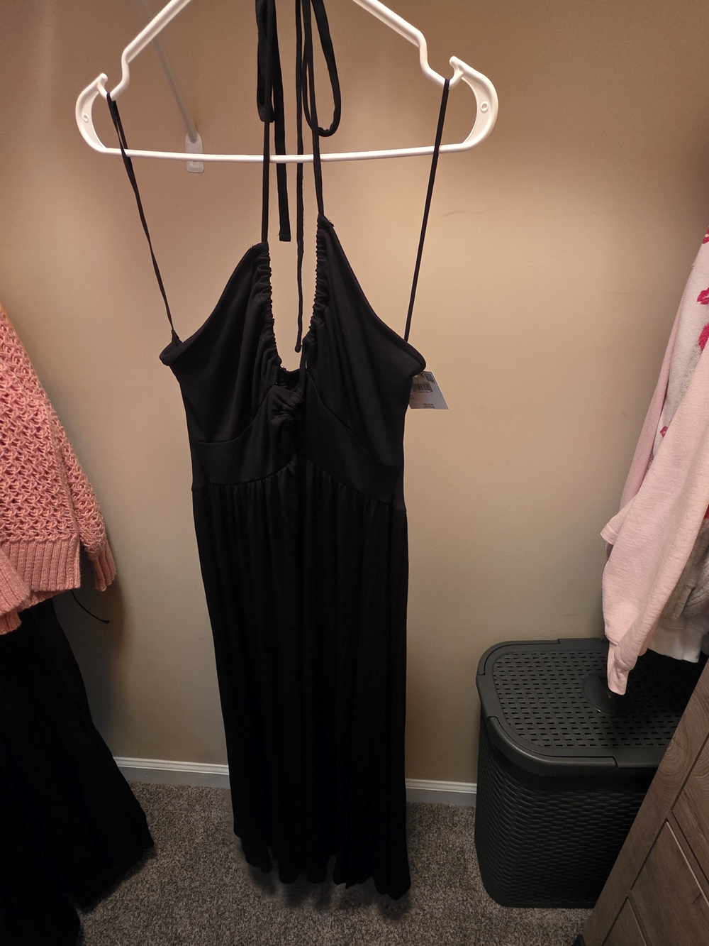 American Eagle Outfitters Black Maxi Halter Dress
